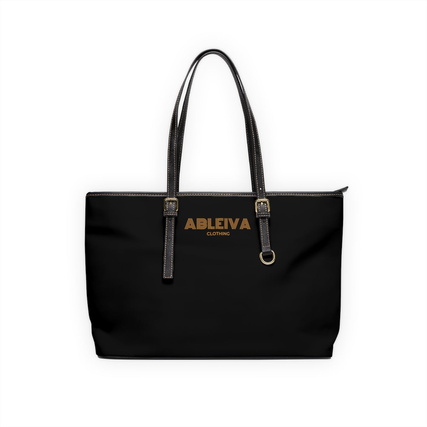 ABLEIVA ~ Leather Shoulder Bag (Black)